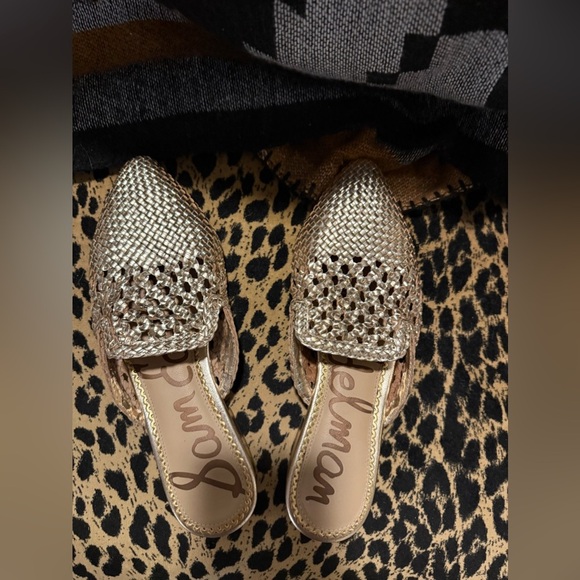 NWT Sam Edelman Tan and Gold Woven Flats - Picture 6 of 7